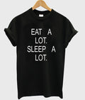eat a lot sleep a lot tshirt Hoodie, Sweatshirt | PureTeeCo.com