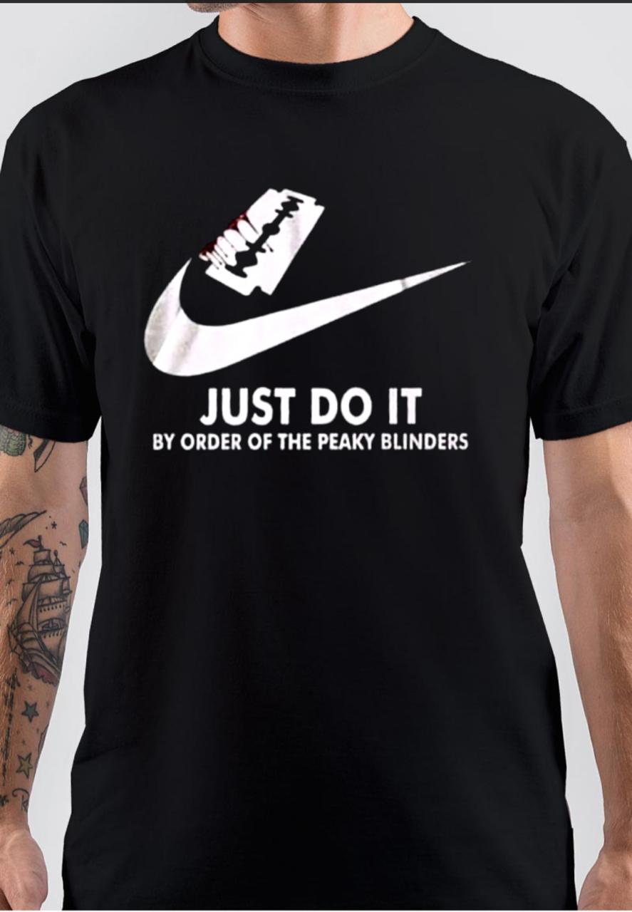 Just Do It Half Sleeve Black T-Shirt Hoodie, Sweatshirt | PureTeeCo.com