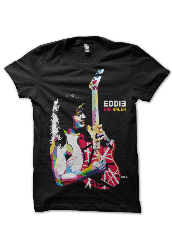 Eddie Van Halen Black T-Shirt Style001 Hoodie, Sweatshirt | PureTeeCo.com