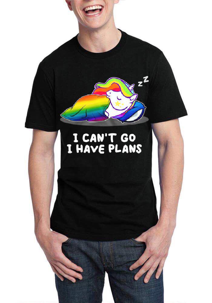 I Canâ€™t Go I Have Plans Black Half Sleeve T-Shirt Hoodie, Sweatshirt | PureTeeCo.com