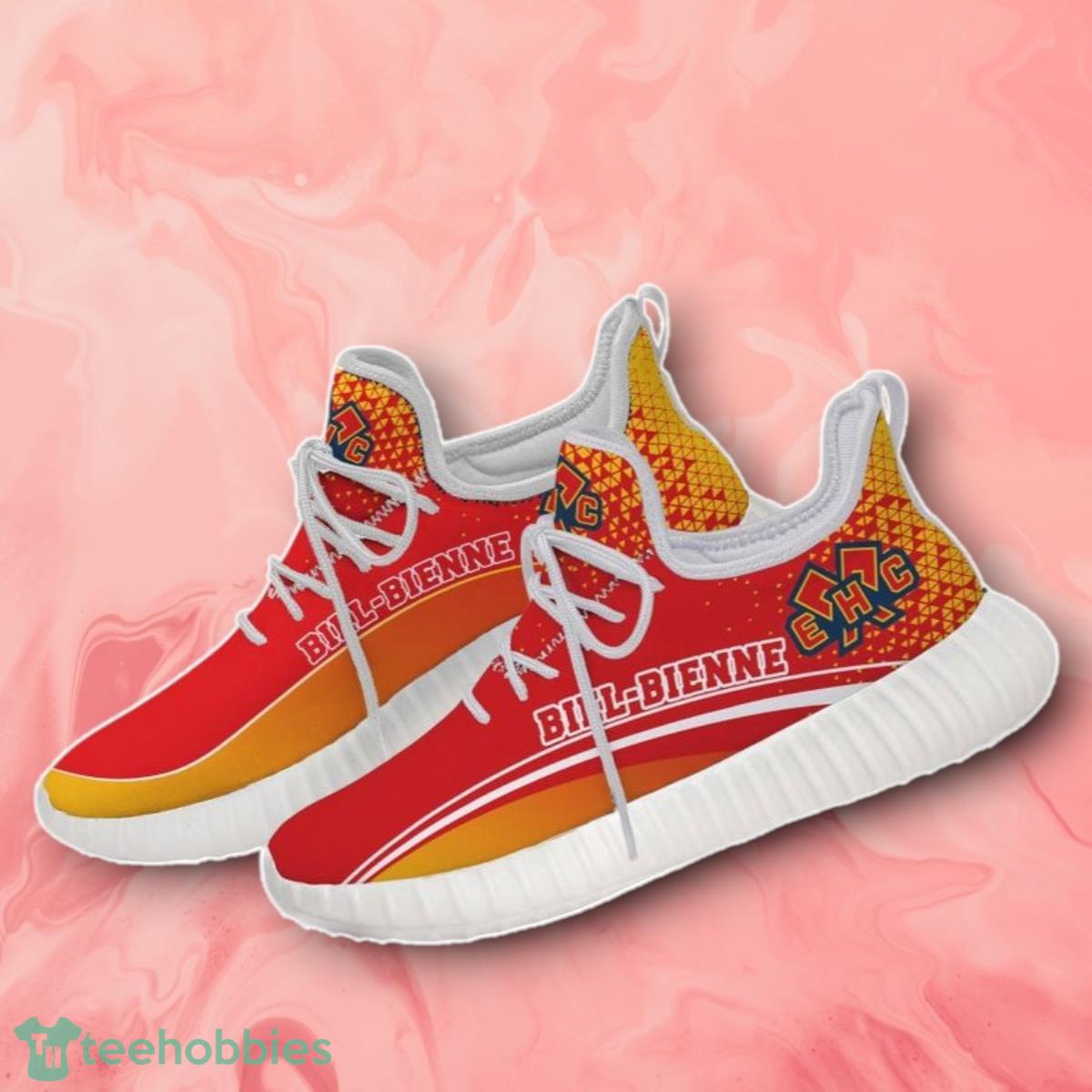 EHC Biel Ice Hockey Yellow And Red And Blue Reze Shoes Sneaker Style Gift