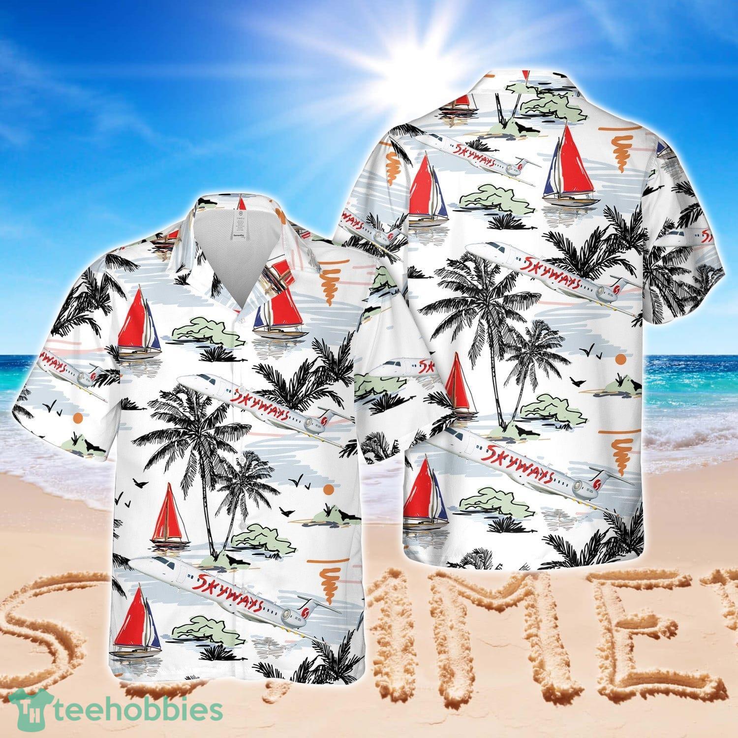 Embraer 145 Skyways Hawaiian Shirt Aloha Beach Shirt