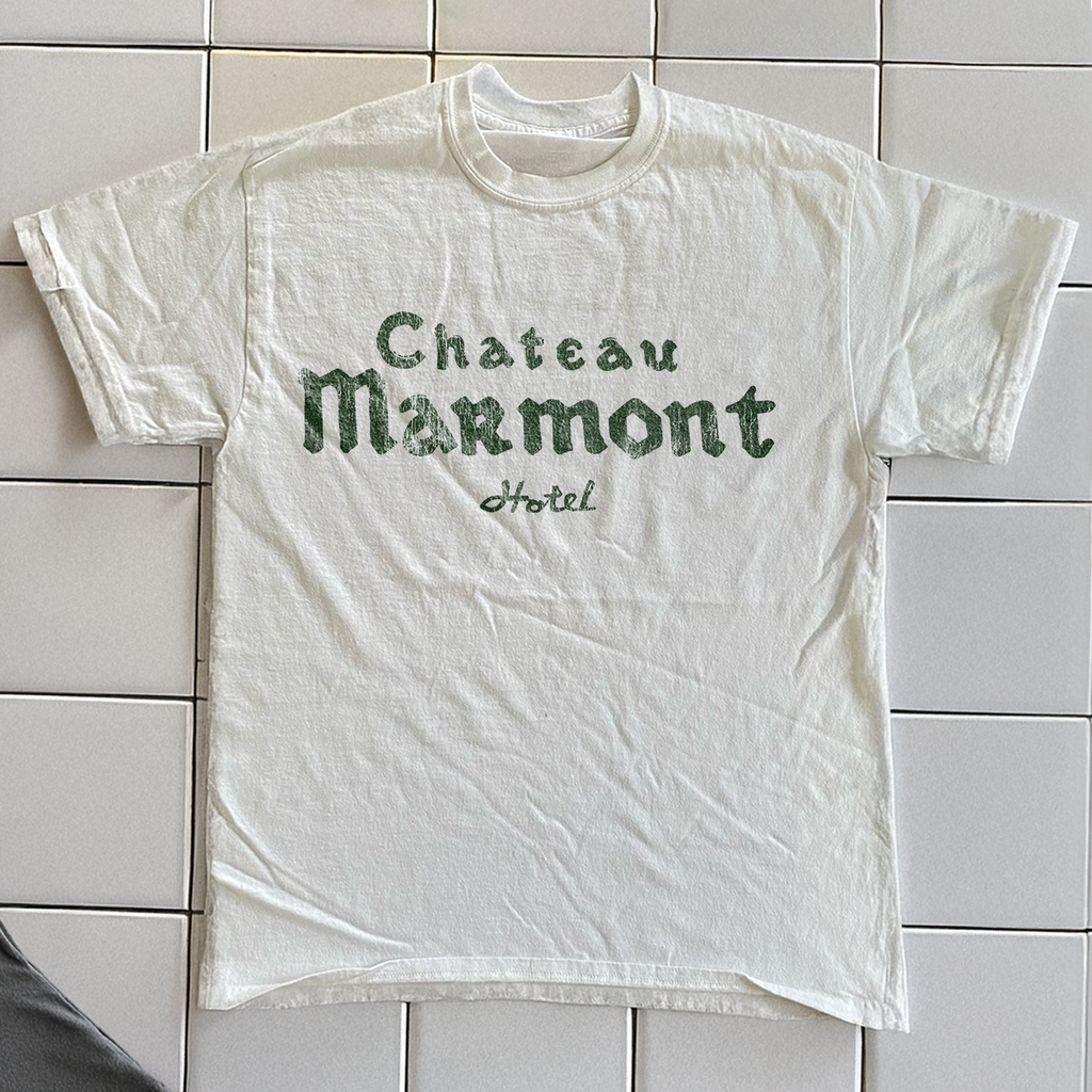 90s CHATEAU MARMONT RARE WASHED WHITE T-SHIRT Hoodie, Sweatshirt | PureTeeCo.com (Image 1)