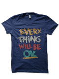 Everything OK Navy Blue Tee Hoodie, Sweatshirt | PureTeeCo.com