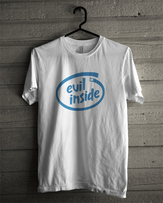 Evil Inside White Tee Hoodie, Sweatshirt | PureTeeCo.com