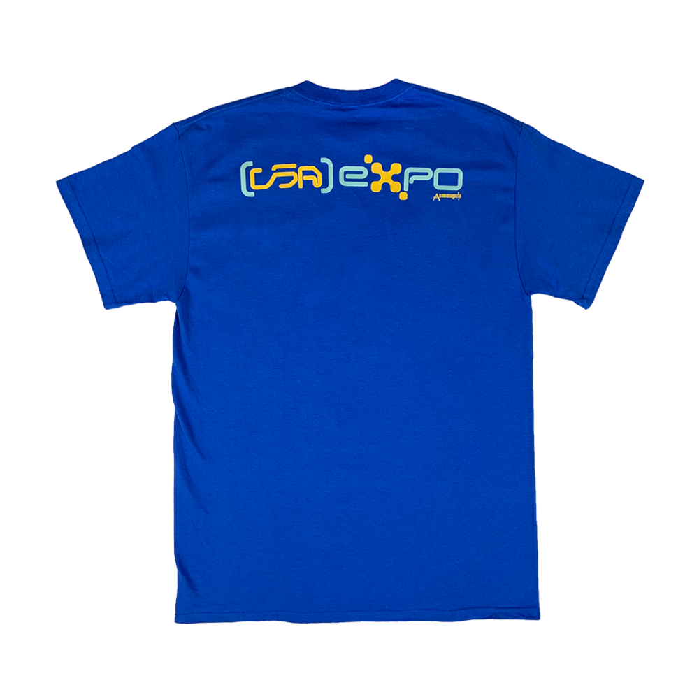 Expo T-Shirt - Neon Blue Hoodie, Sweatshirt | PureTeeCo.com (Image 3)