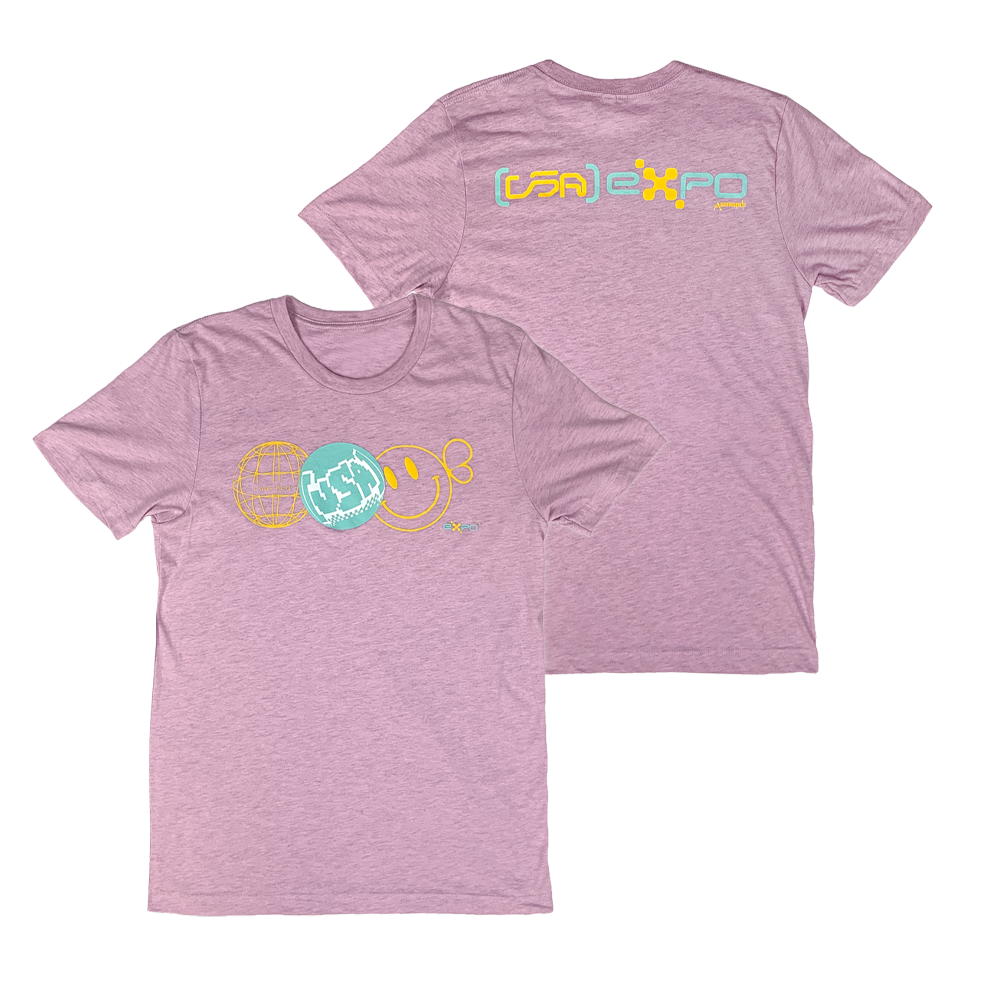 Expo T-Shirt - Heather Prism Lilac Hoodie, Sweatshirt | PureTeeCo.com (Image 1)