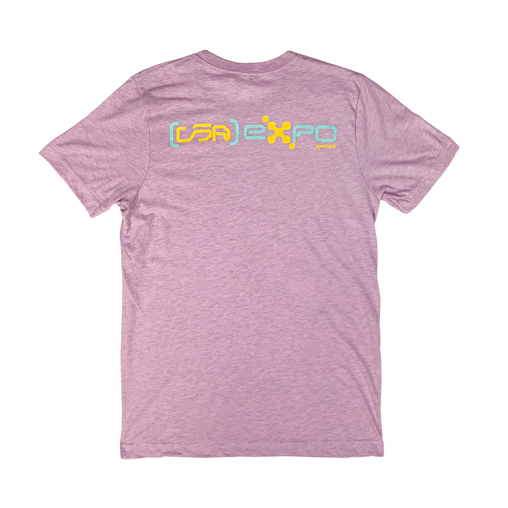 Expo T-Shirt - Heather Prism Lilac Hoodie, Sweatshirt | PureTeeCo.com (Image 3)
