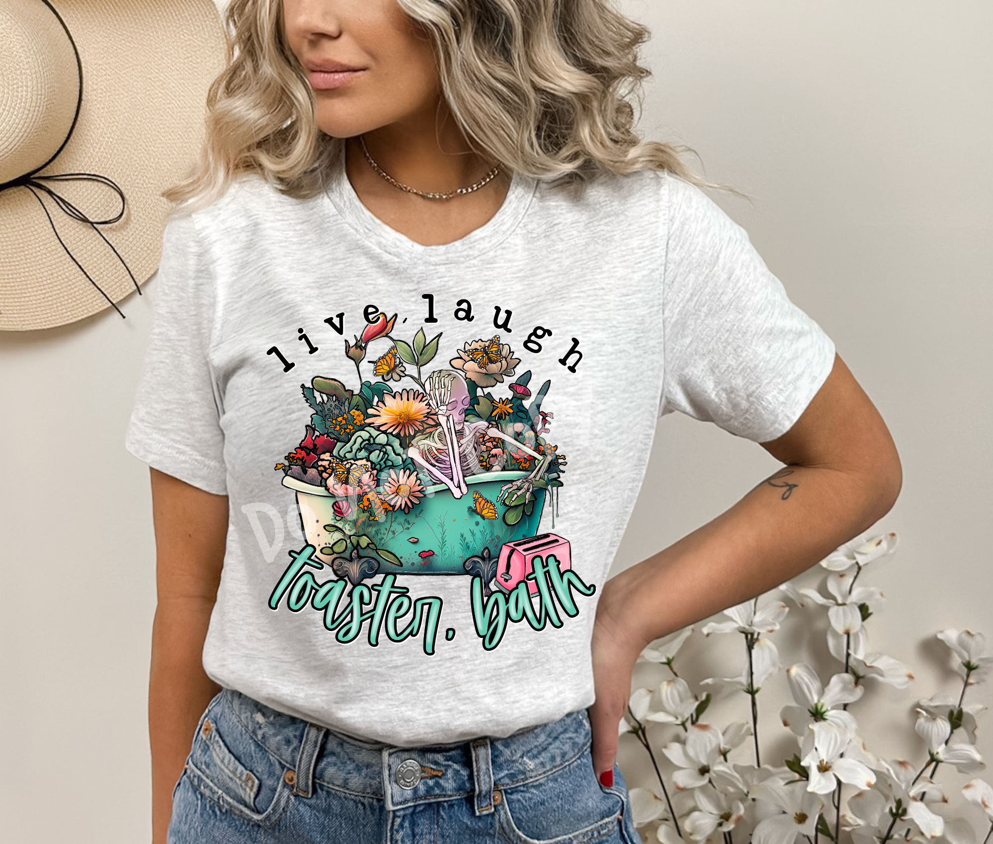 LIVE LAUGH TOASTER BATH TEE Hoodie, Sweatshirt | PureTeeCo.com (Image 1)