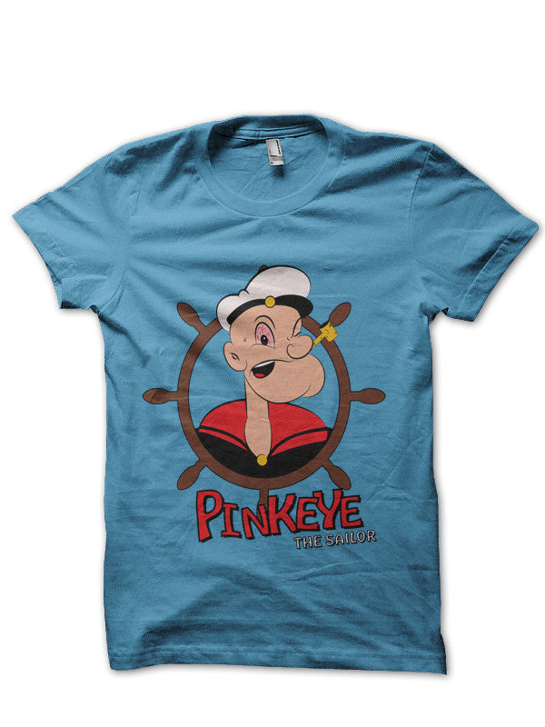 Pinkeye The Sailor Light Blue T-Shirt Hoodie, Sweatshirt | PureTeeCo.com