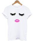 eyelashes and lips t-shirt Hoodie, Sweatshirt | PureTeeCo.com