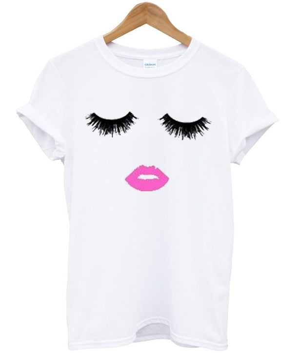 eyelashes and lips t-shirt Hoodie, Sweatshirt | PureTeeCo.com