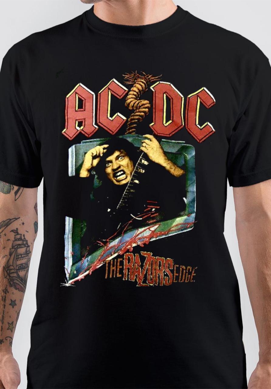 AC/DC Black T-Shirt Hoodie, Sweatshirt | PureTeeCo.com