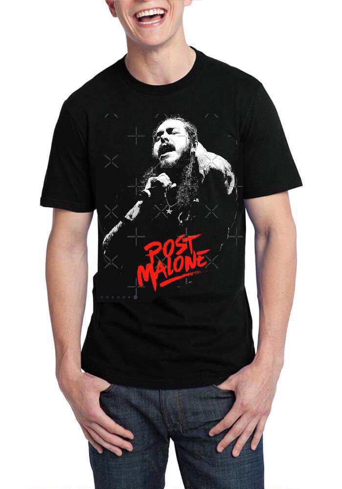 Post Malone Black Half Sleeve T-Shirt Style005 Hoodie, Sweatshirt | PureTeeCo.com