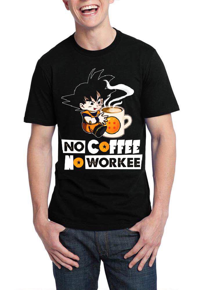 No Coffee No Workee Black Half Sleeve T-Shirt Style001 Hoodie, Sweatshirt | PureTeeCo.com