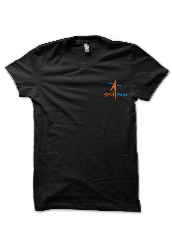Isro Black Half Sleeve T-Shirt Hoodie, Sweatshirt | PureTeeCo.com