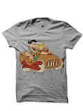 Flintstones Grey Tee Hoodie, Sweatshirt | PureTeeCo.com