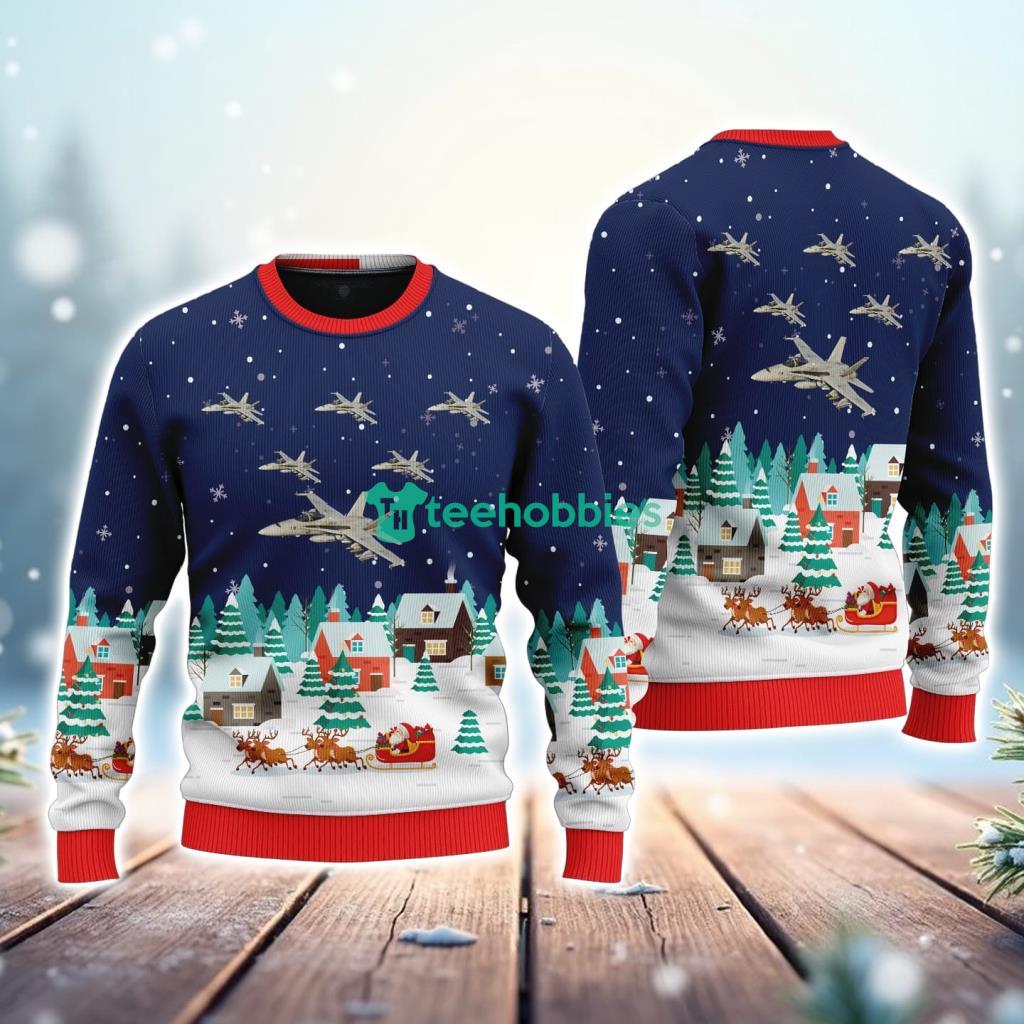 Fa-18 Hornet Us Air Force Christmas Ugly Sweater Meaningful Gift For Aviation Fans