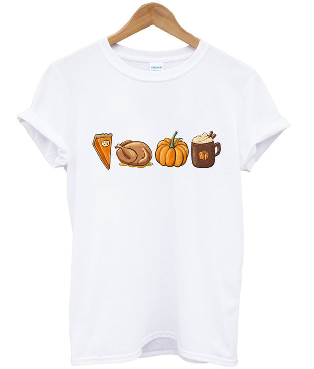 fall food Turkey pumpkin spice latte cinnamon corn cozy t-shirt Hoodie, Sweatshirt | PureTeeCo.com