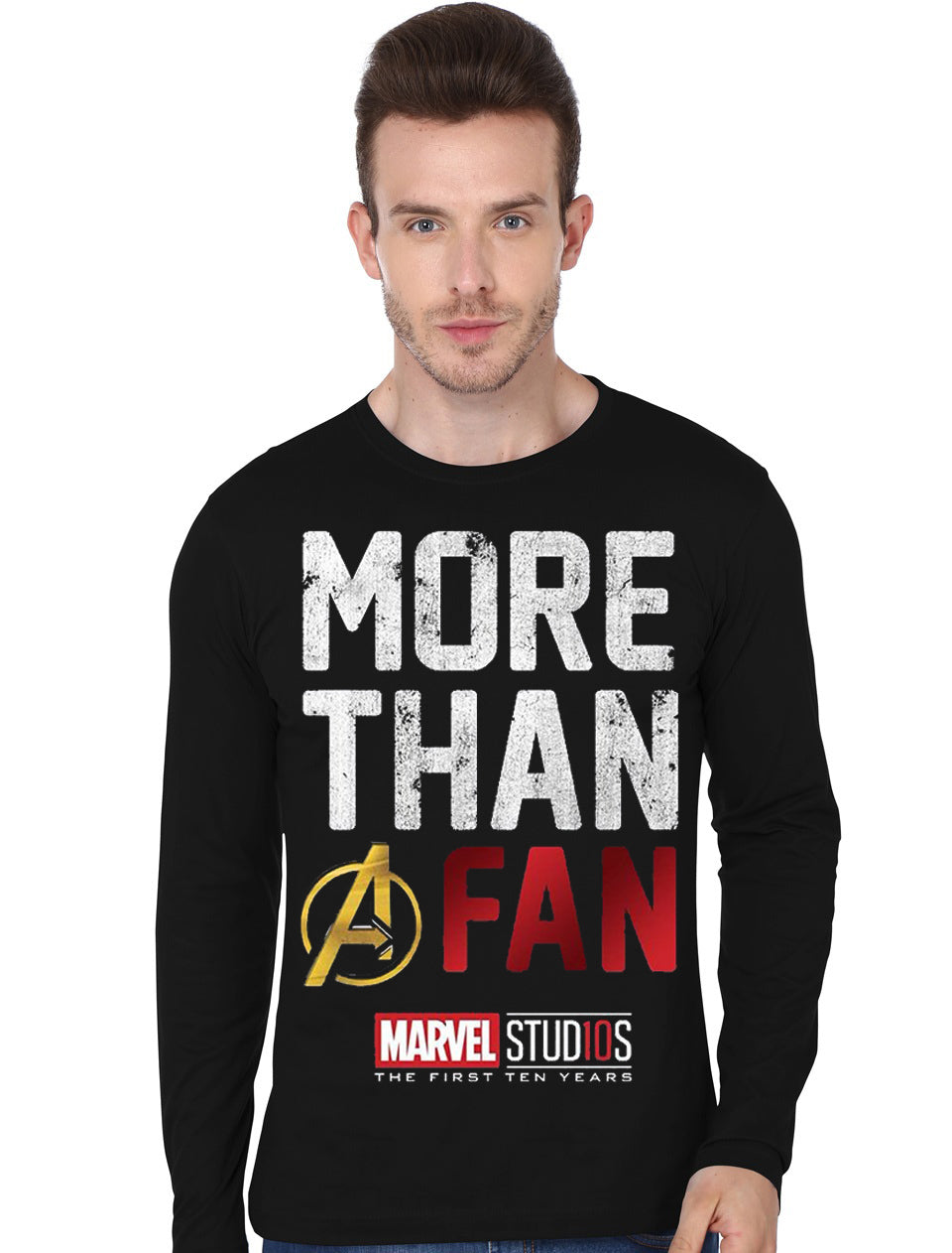 More Than Avenger Fan Black Full Sleeve T-Shirt Hoodie, Sweatshirt | PureTeeCo.com