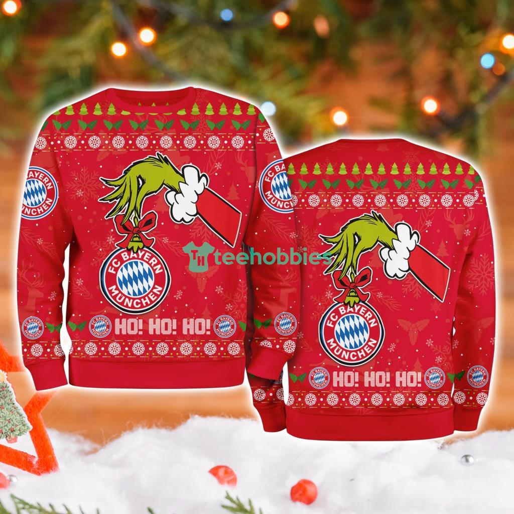Fc Bayern München Grinch Hand Ugly Christmas Sweater 3D