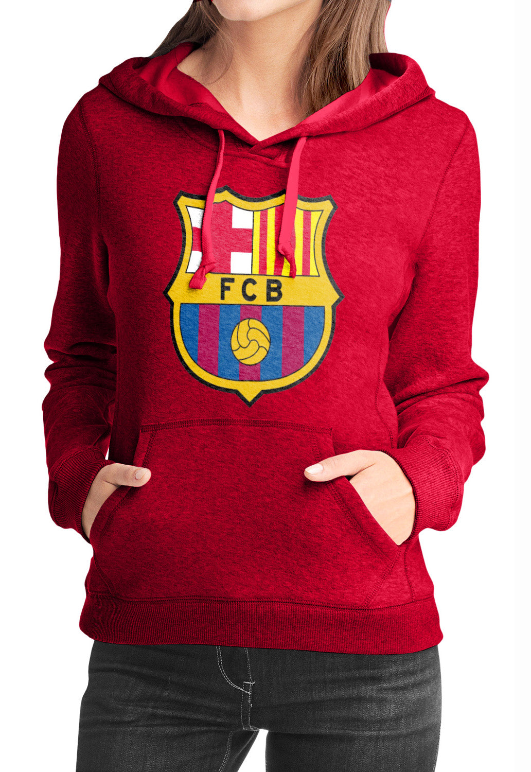 FCB Red Girls Hoodie T-Shirts, Sweatshirt | PureTeeCo.com