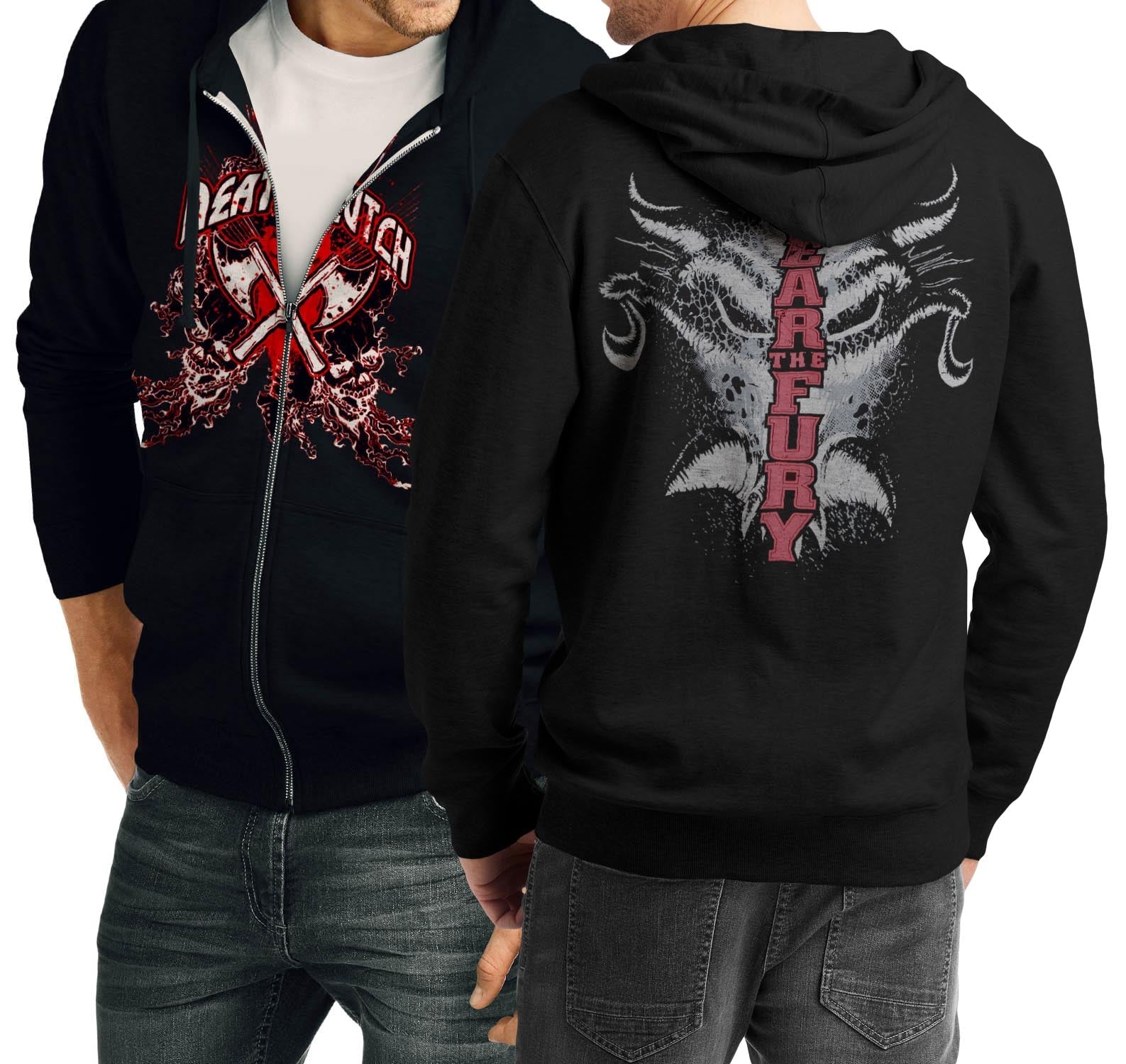Fear The Fury Black Zipper Hoodie T-Shirts, Sweatshirt | PureTeeCo.com