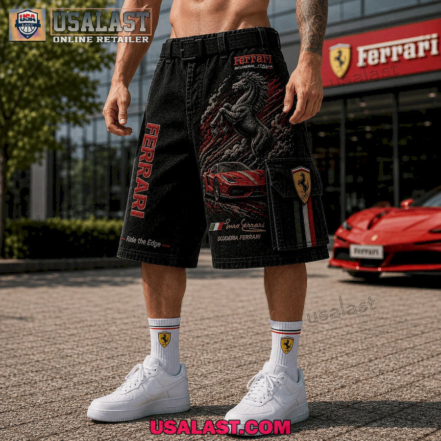 Ferrari Scuderia Ferrari Ride The Edge Men Cargo Short