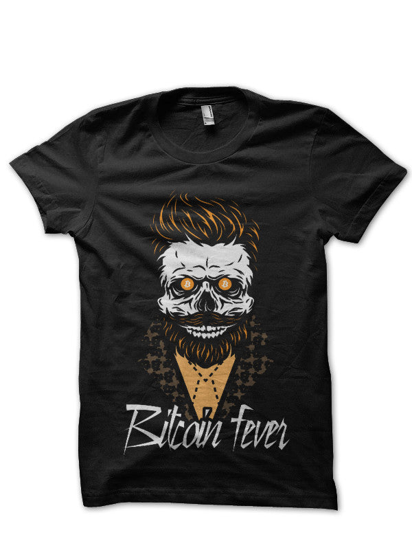 Bitcoin Fever Black T-Shirt Hoodie, Sweatshirt | PureTeeCo.com