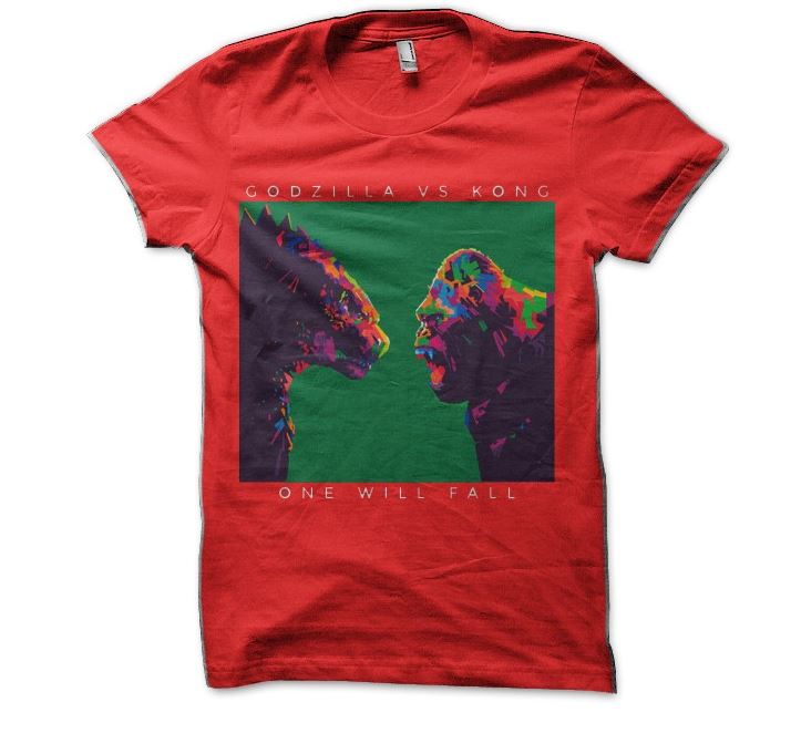 Godzilla vs King Kong Red Half Sleeve T-Shirt Hoodie, Sweatshirt | PureTeeCo.com
