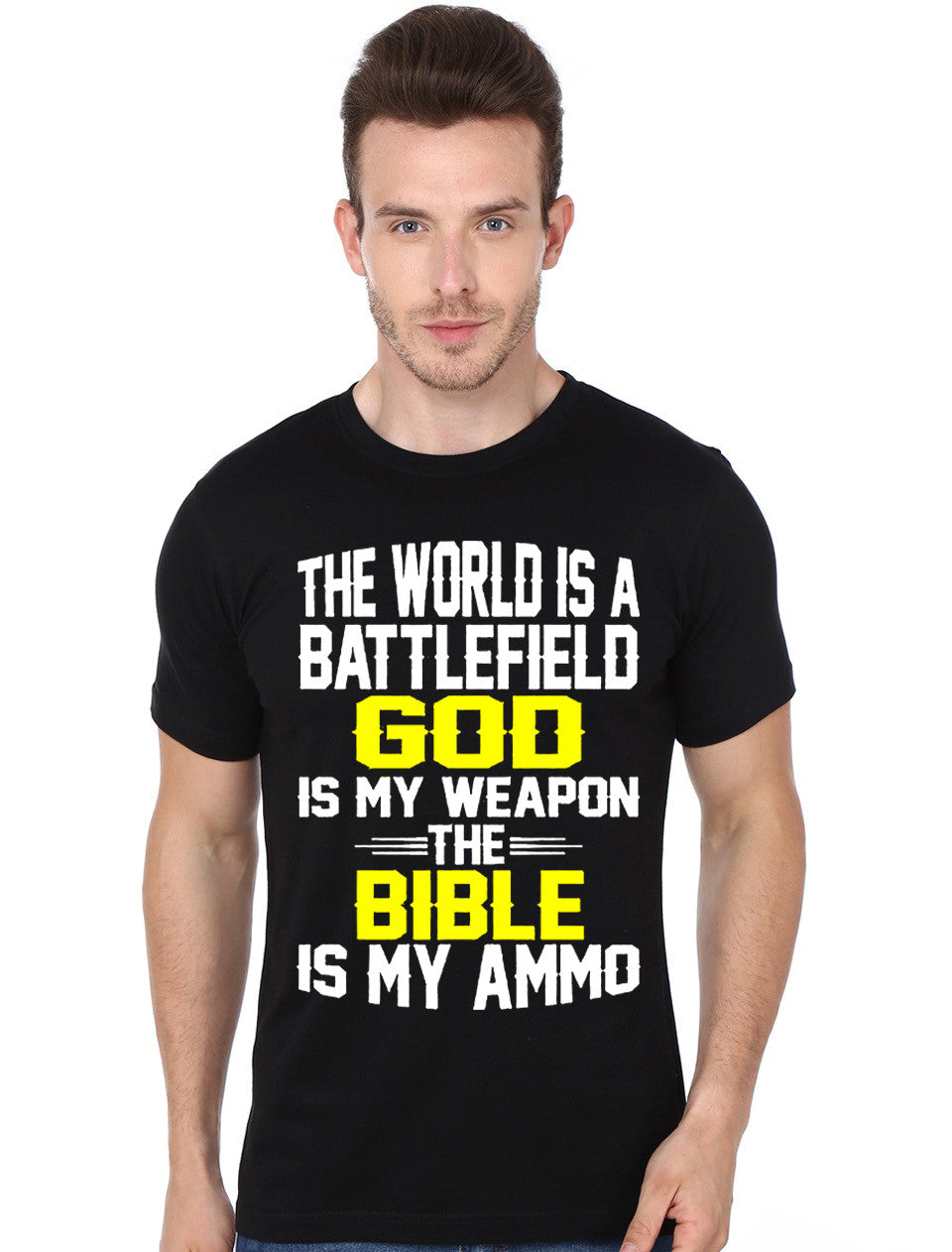 The World Is A Battlefield Black T-Shirt Hoodie, Sweatshirt | PureTeeCo.com