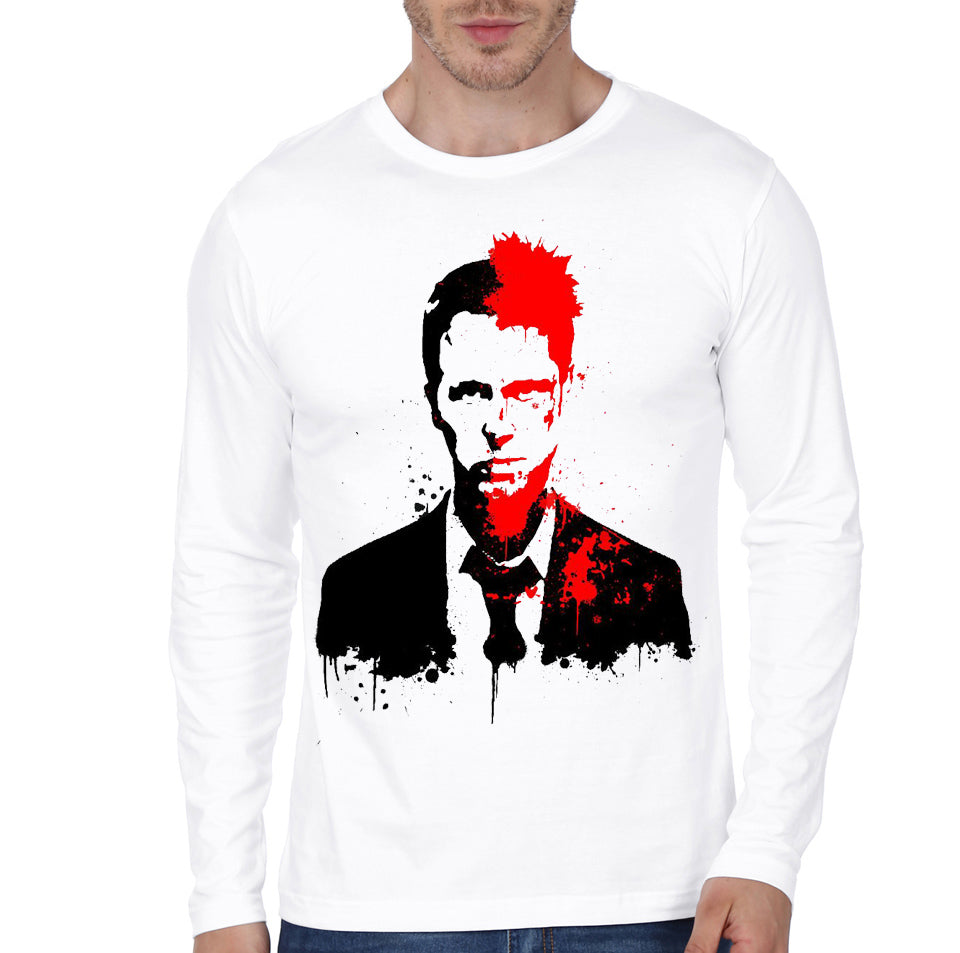 Fight Club White Full Sleeve Tee Style001 Hoodie, Sweatshirt | PureTeeCo.com