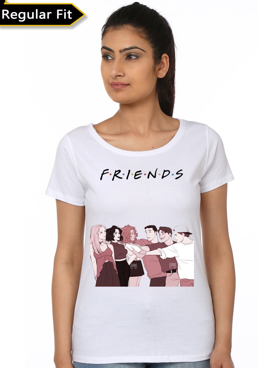 Friends Girls White T-Shirt Hoodie, Sweatshirt | PureTeeCo.com