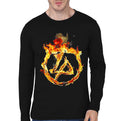 Fire Black Full Sleeve Tee Hoodie, Sweatshirt | PureTeeCo.com