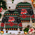 Fireman Ugly Christmas Sweater Firefighter Truck Ugly Christmas Sweater