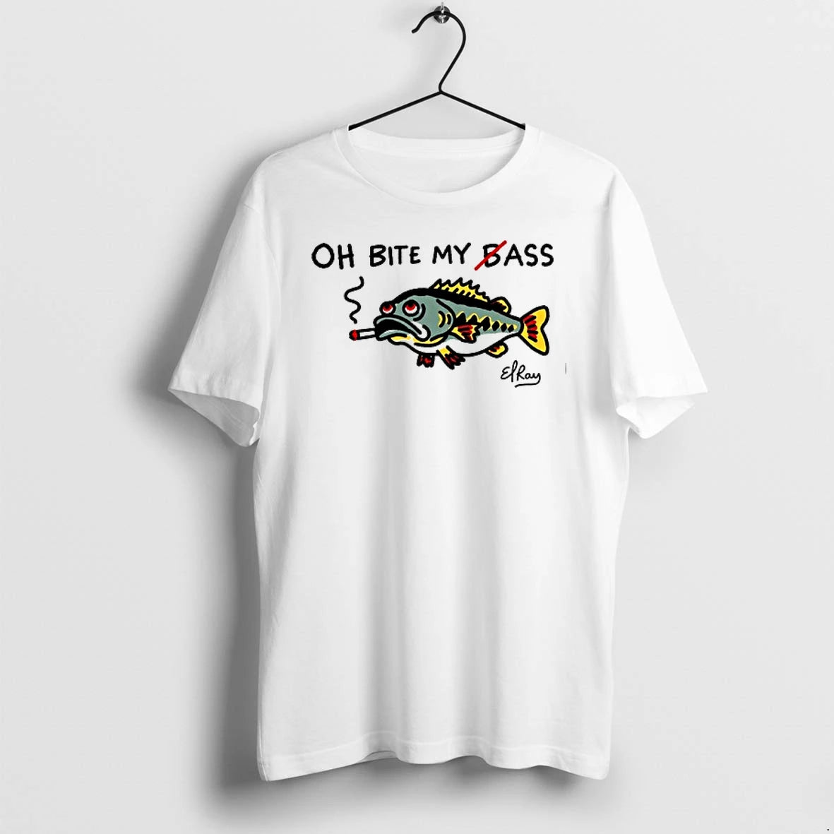 Fish Smoking Oh Bite My Bass Funny 0 Tshirts Sweater