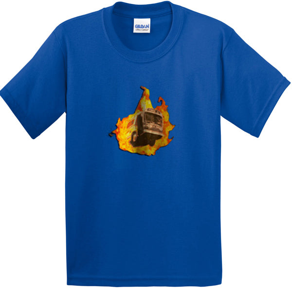 flaming bus tshirt Hoodie, Sweatshirt | PureTeeCo.com