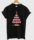 flamingo christmas tree t-shirt Hoodie, Sweatshirt | PureTeeCo.com