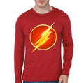 Flash Red Full Sleeve Tee Hoodie, Sweatshirt | PureTeeCo.com