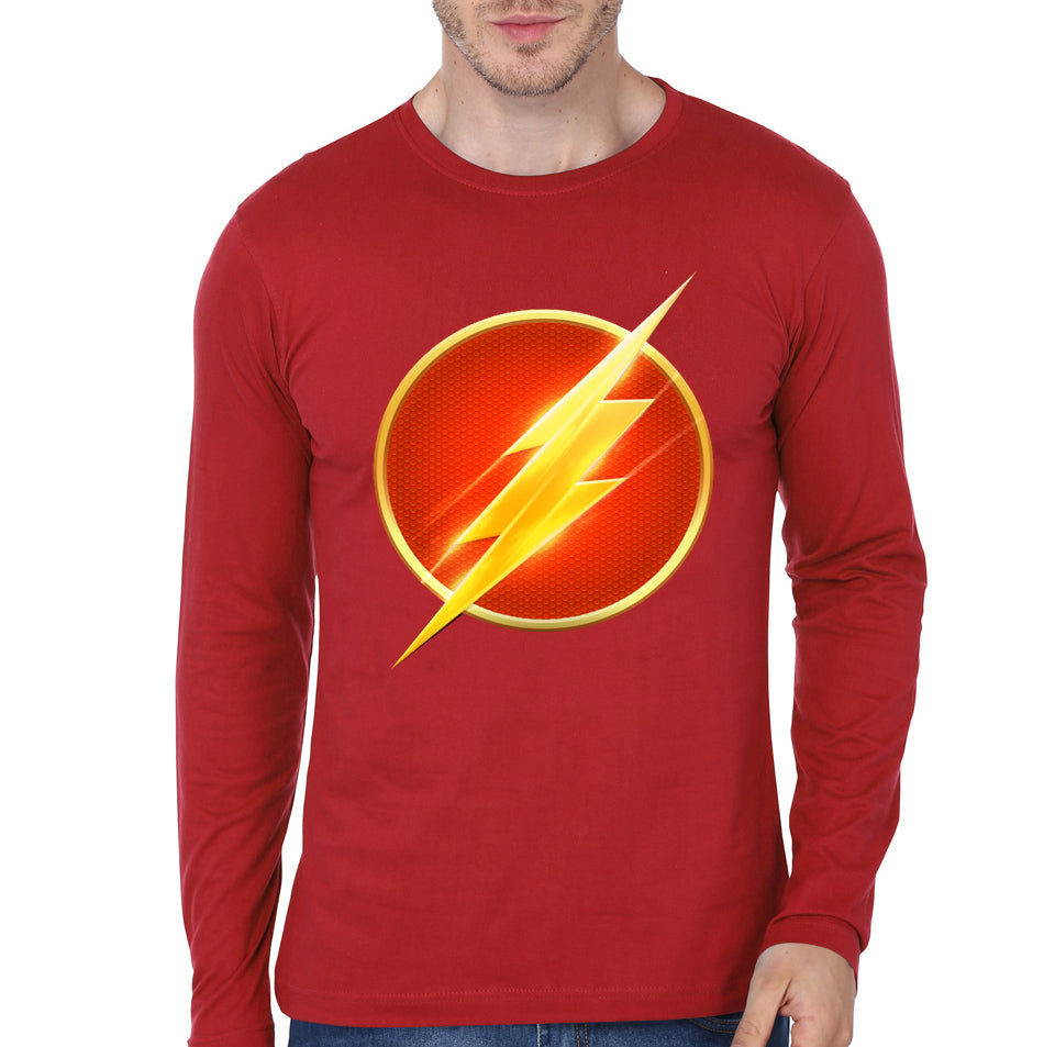 Flash Red Full Sleeve Tee Hoodie, Sweatshirt | PureTeeCo.com