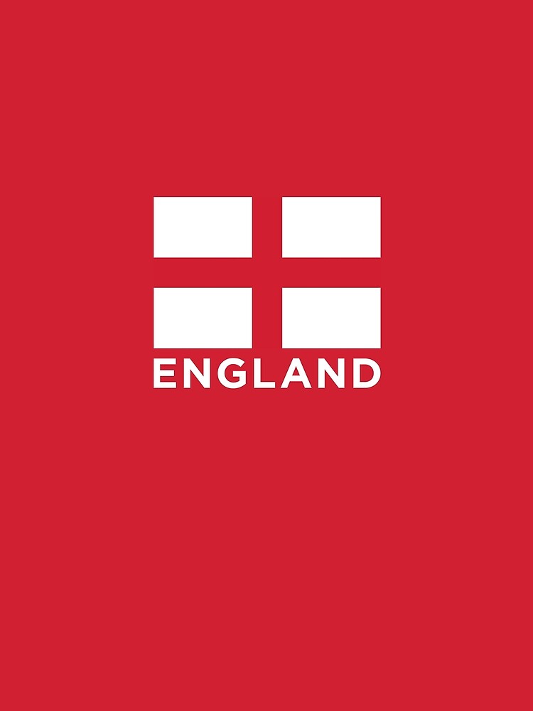 England Flag (Text Under on Red) by STUDIO-72