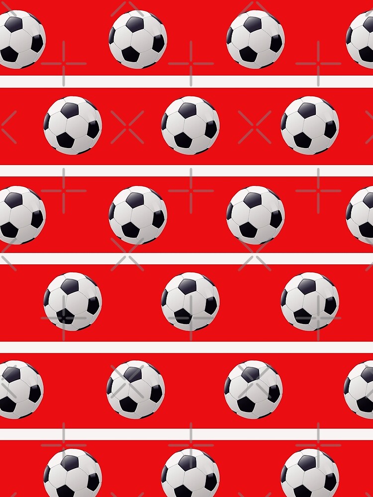 Football Red & White - FOOT0001 by 3-Starfish