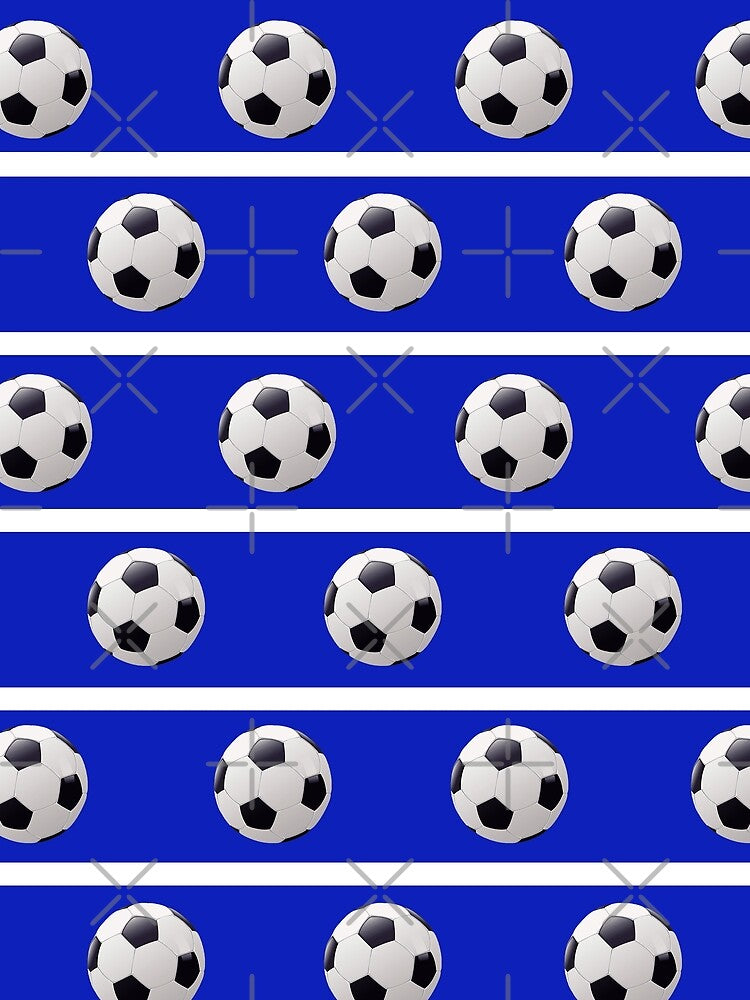 Football Mid Blue & White - FOOT0006 by 3-Starfish