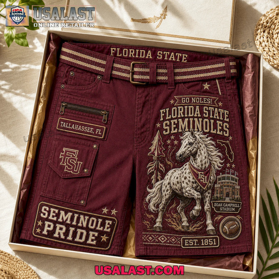 Florida State Seminoles Go Noles Seminole Pride Men Cargo Short