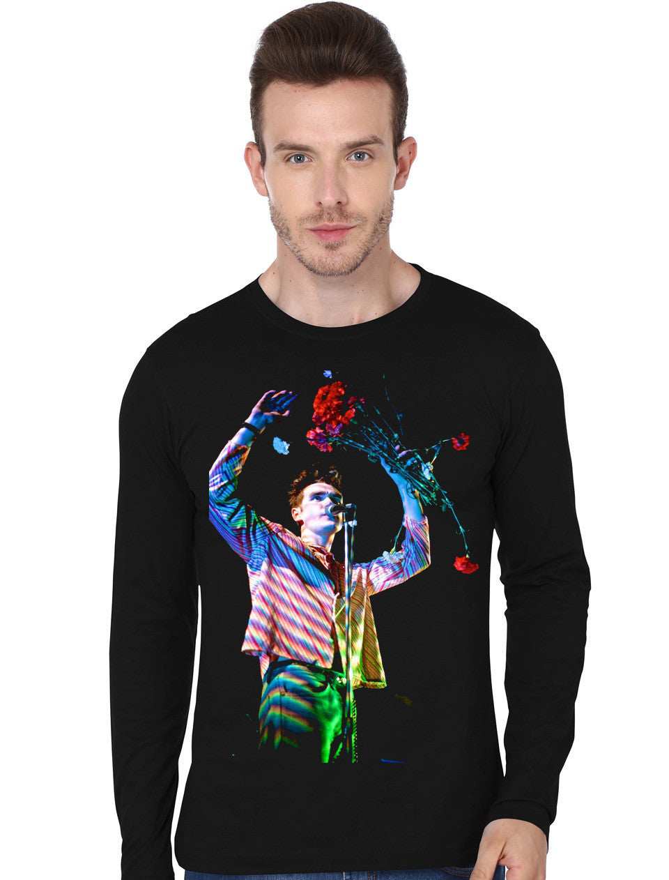 Custom Black Full Sleeve T-shirt Hoodie, Sweatshirt | PureTeeCo.com