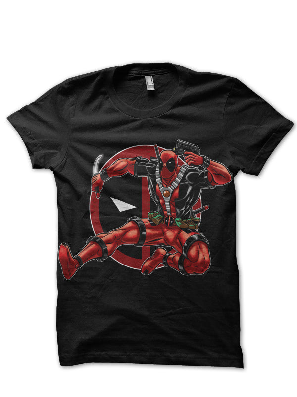 Flying Deadpool Black Tee Hoodie, Sweatshirt | PureTeeCo.com