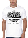 For The Throne Half Sleeve White T-Shirt Hoodie, Sweatshirt | PureTeeCo.com