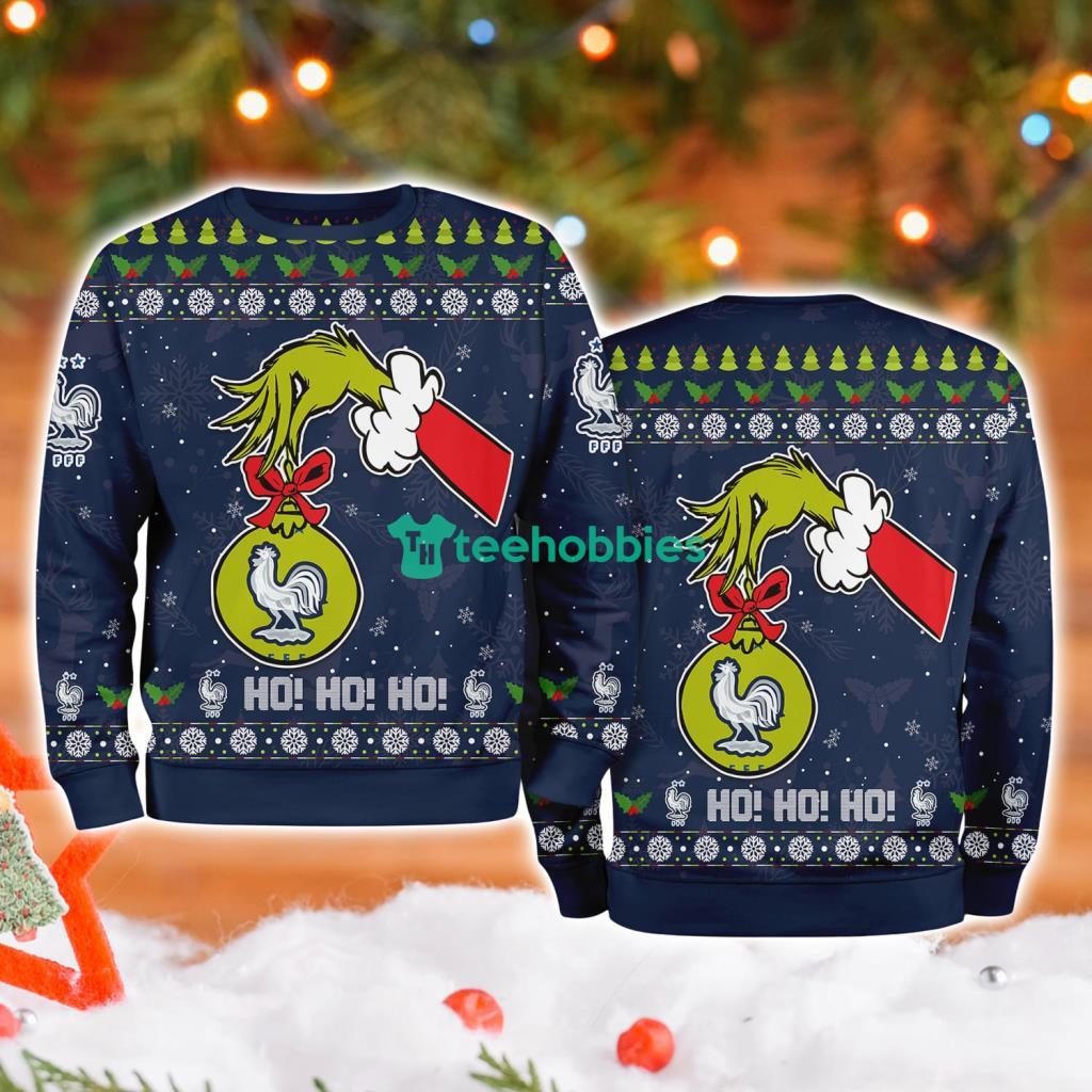 France National Football Grinch Hand Ugly Christmas Sweater 3D