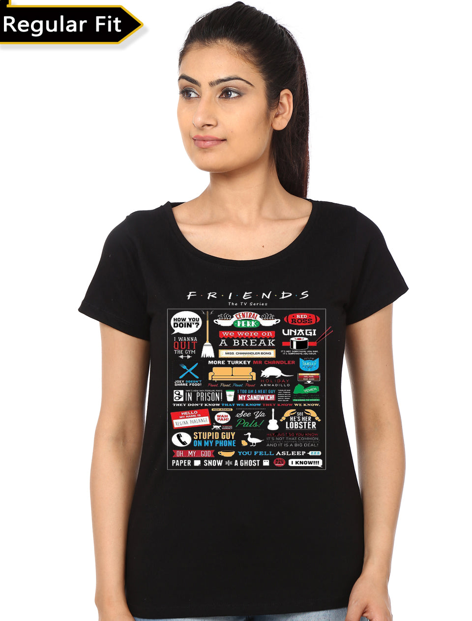 Friends Girls Black T-Shirt Style002 Hoodie, Sweatshirt | PureTeeCo.com