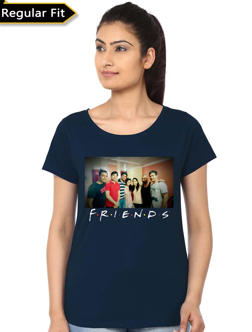 Custom Friend Navy Blue Girls Tee Hoodie, Sweatshirt | PureTeeCo.com